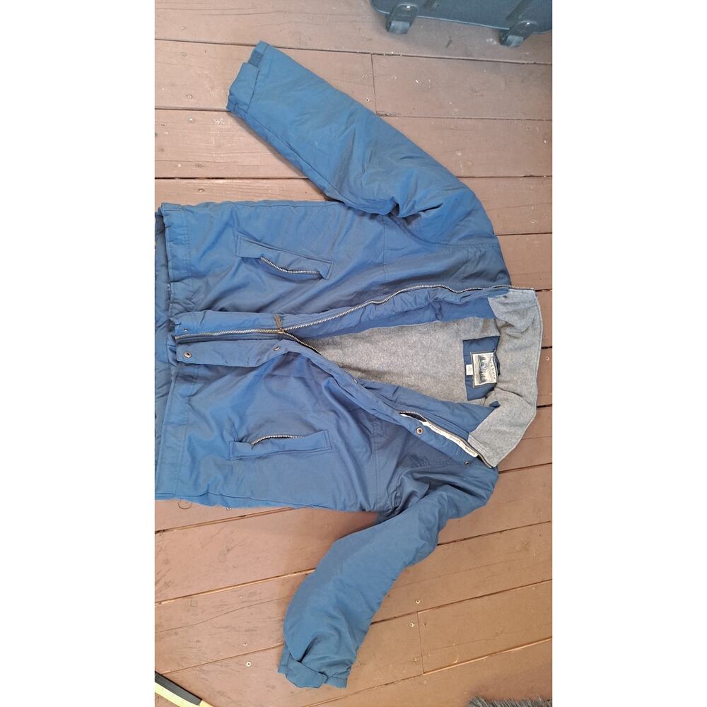 Field & Stream Jacket Men's XLT Blue Full Zip Lined Heavyweight Outdoors Puffer